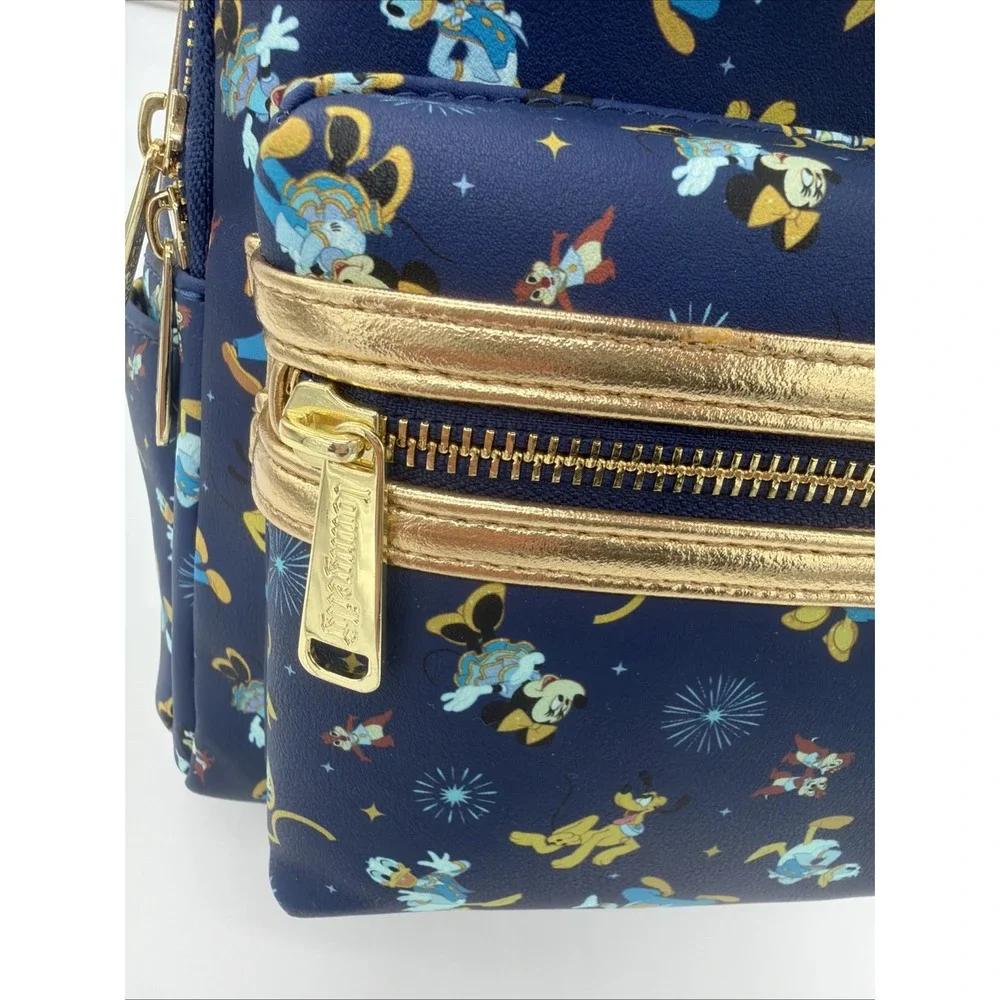 Disney Parks Walt Disney World 50th Anniversary Blue Loungefly Mini Backpack NWT - Picture 9 of 12